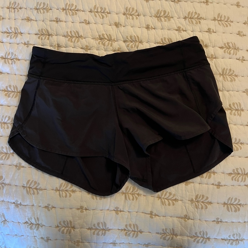 Lululemon speed up shorts, black, size 8